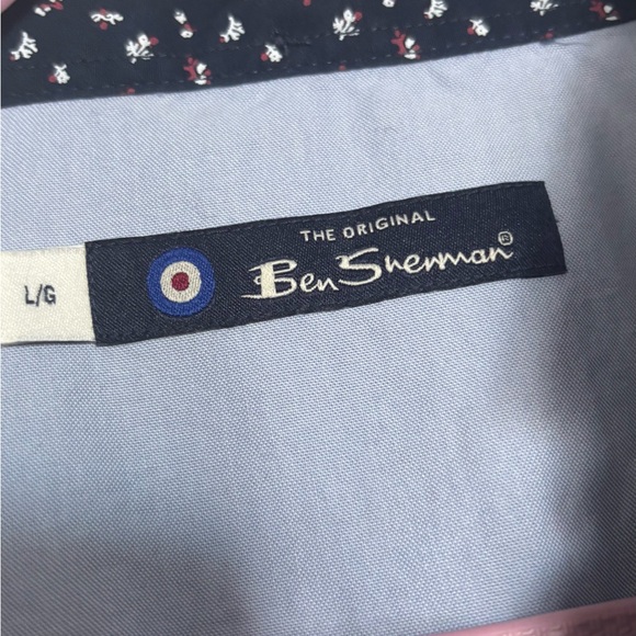 Men’s Ben Sherman 100% Cotton Button-Up Shirt – Size L - Picture 10 of 11